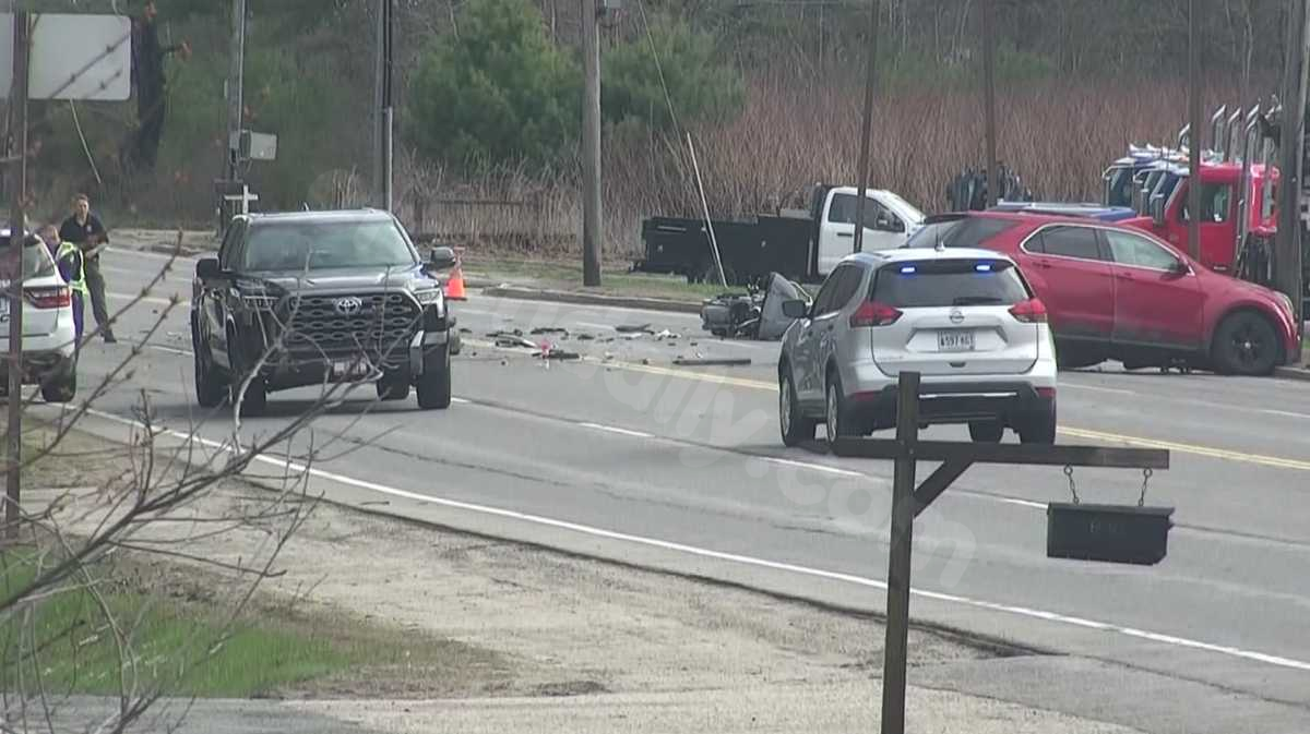 Route 1 closed in Saco due to a crash