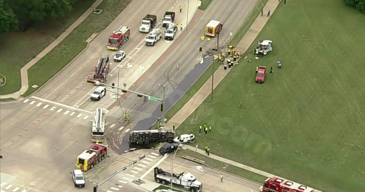 Tanker overturns in Plano crash, spilling oil into creek and triggering major cleanup