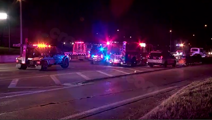 One injured in S I-35 multi-car crash