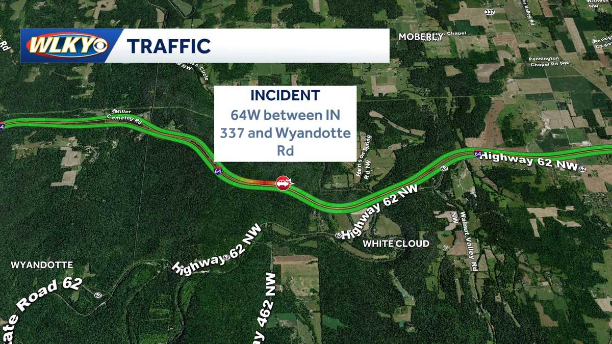 Traffic: I-64 West closed in Harrison county, IN due to a fatal crash