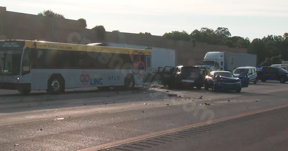 CobbLinc bus involved in serious-injury crash, causing I-75 delays for morning commuters