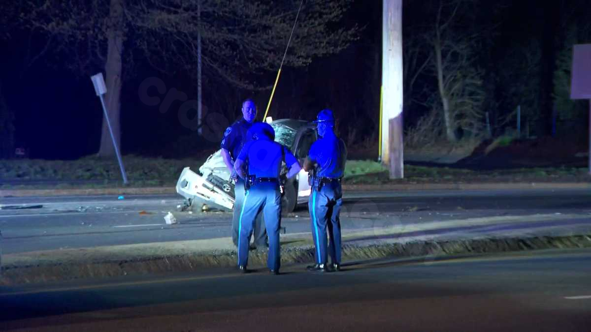 One dead, three charged after crash at conclusion of police chase in Amesbury, Mass.