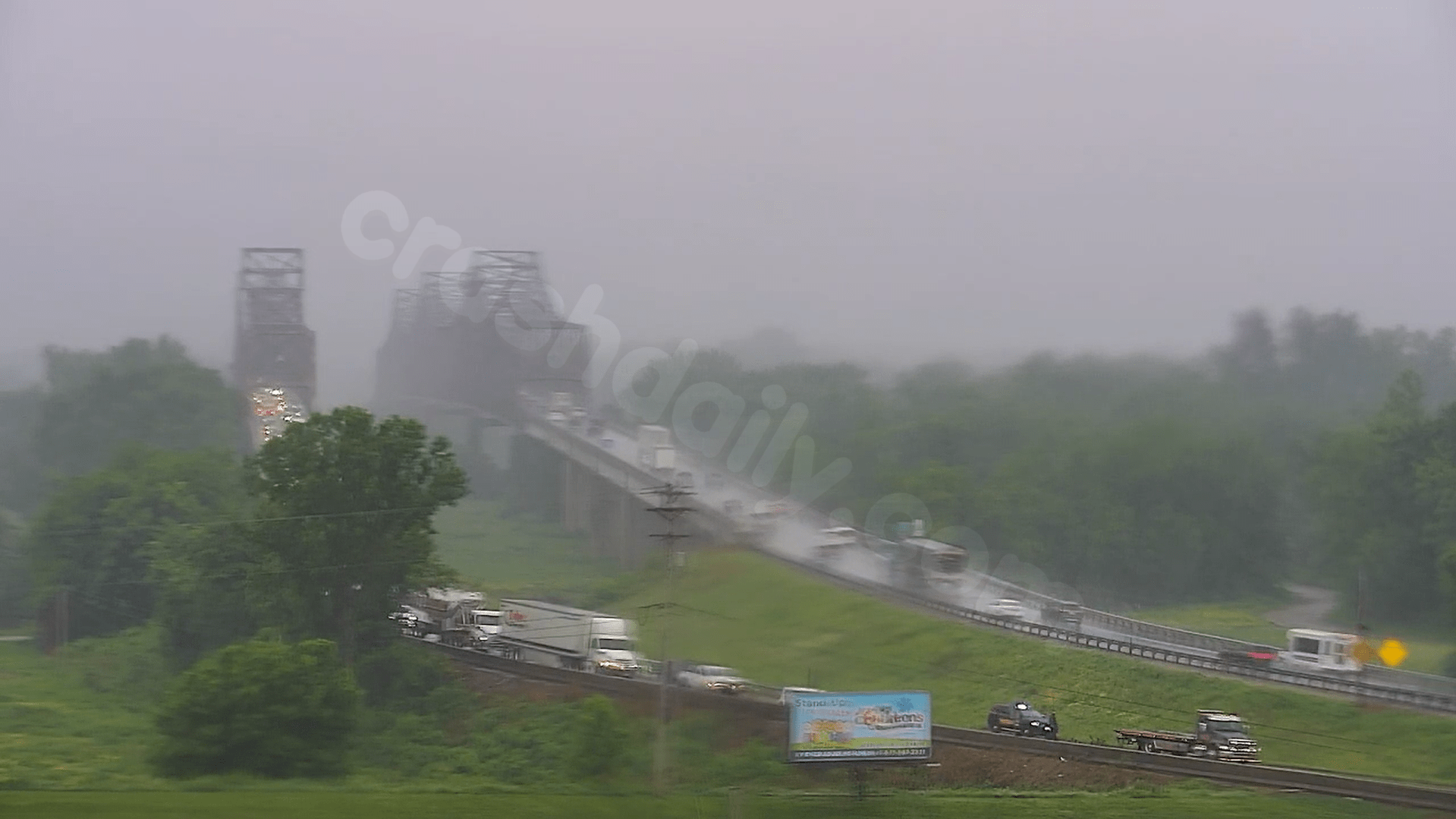 Accident slows traffic on northbound Twin Bridge