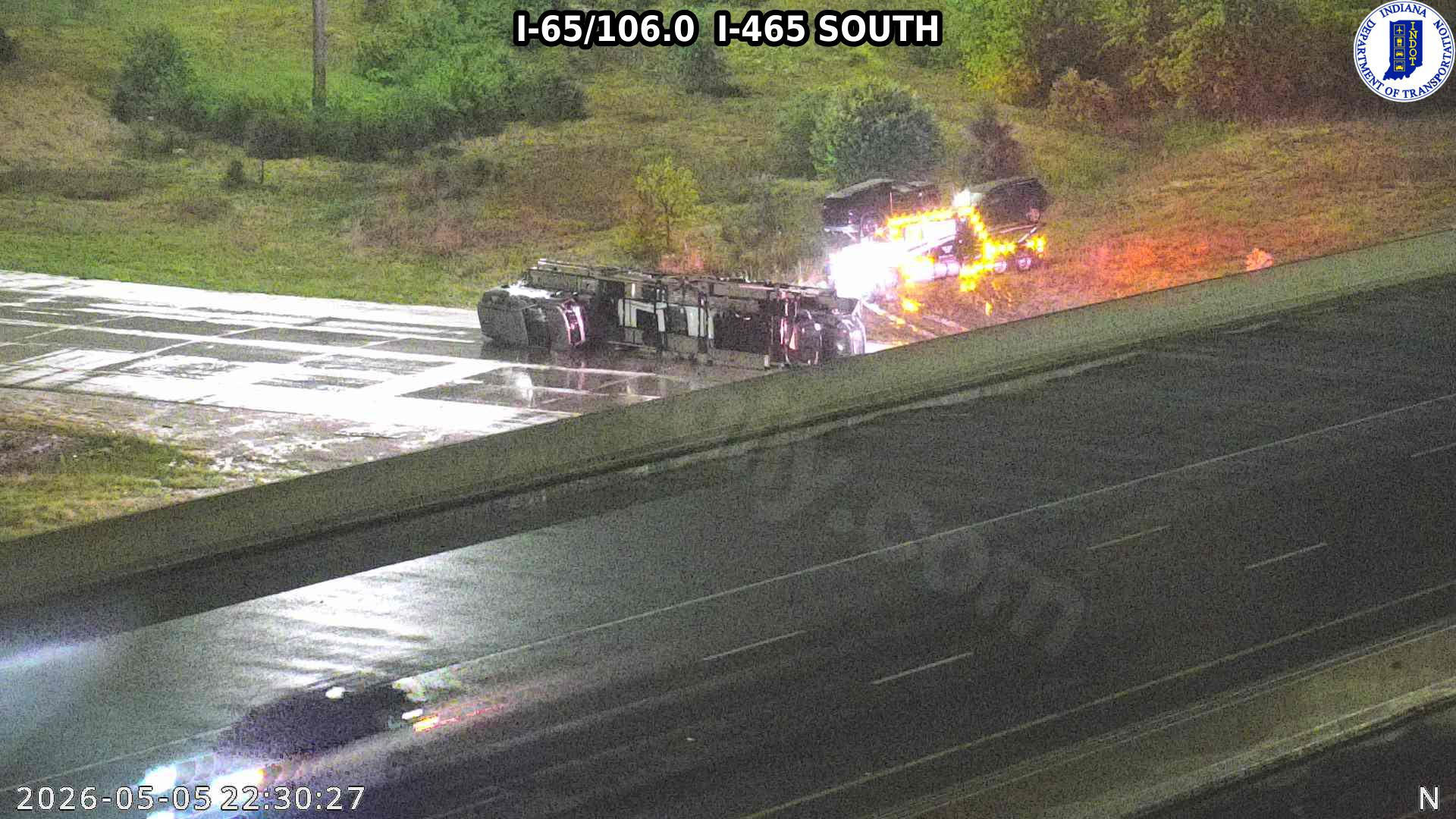 Crash forces temporary closure of I-465 on south side of Indianapolis
