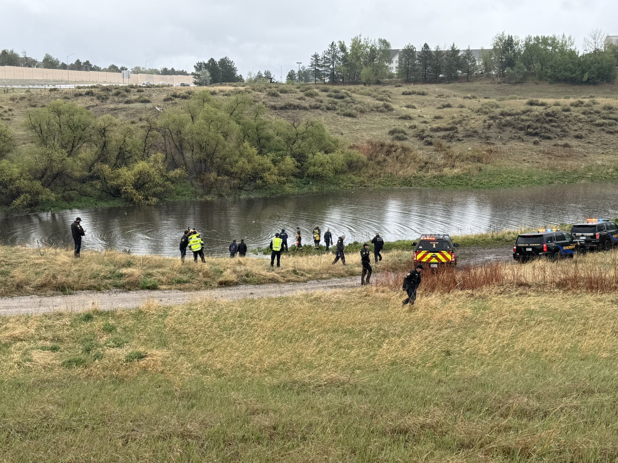 Driver safe after crashing vehicle into water