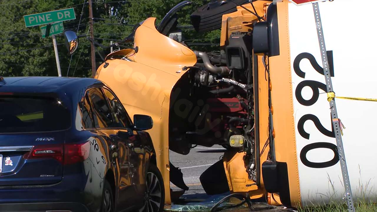 1 dead in crash involving school bus in Accokeek
