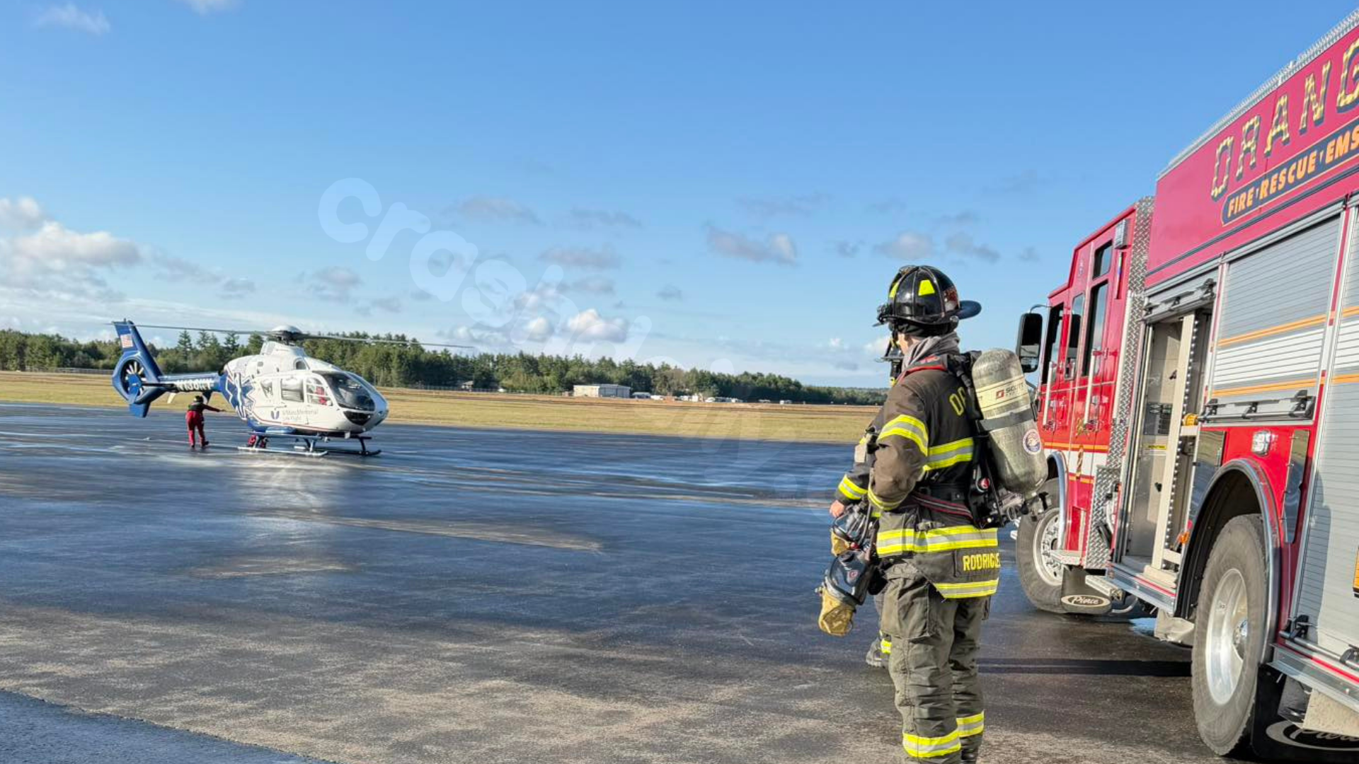 Pedestrian airlifted to trauma center after crash in Orange