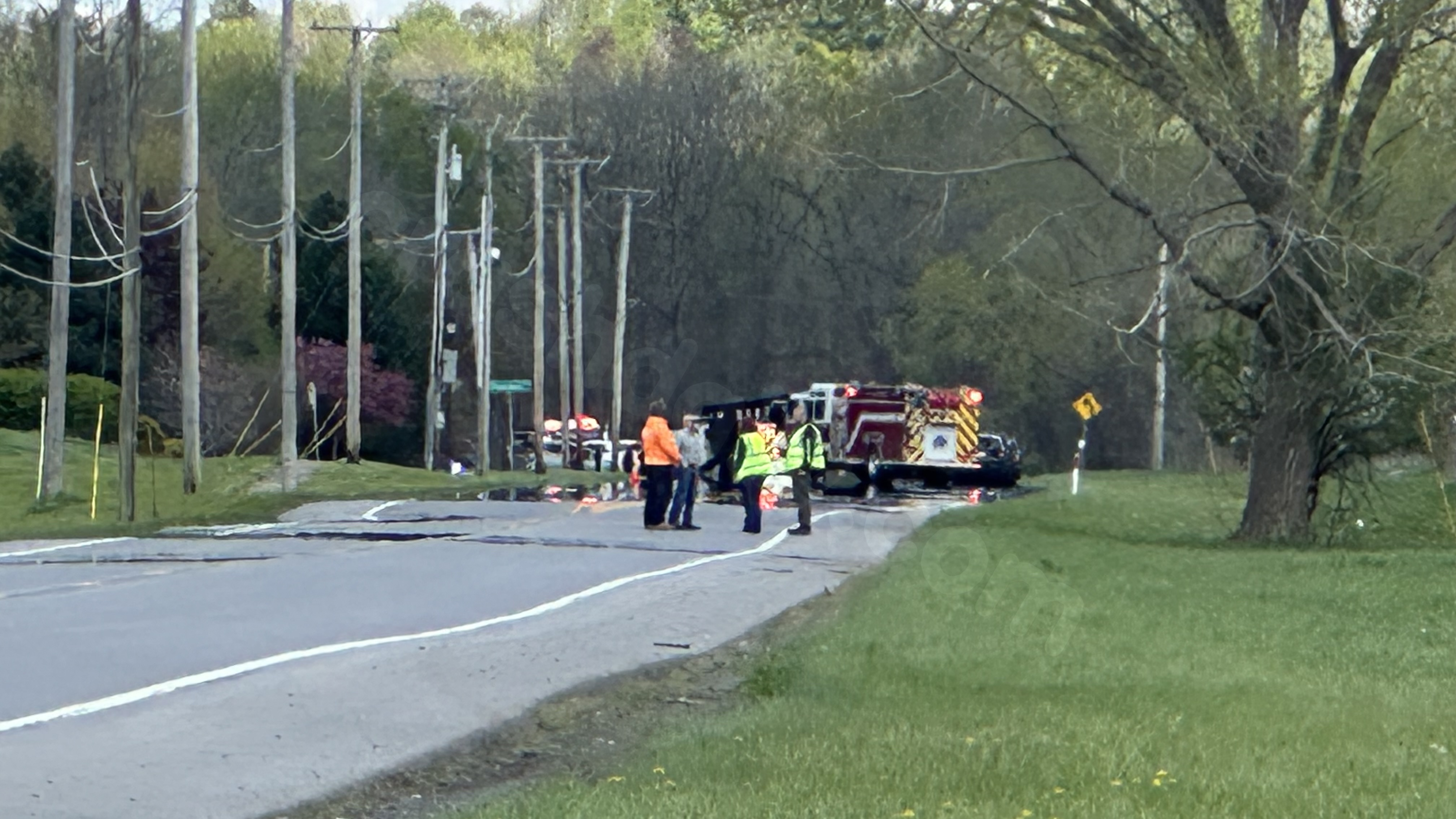One dead after three-car crash on Macedon Center Road