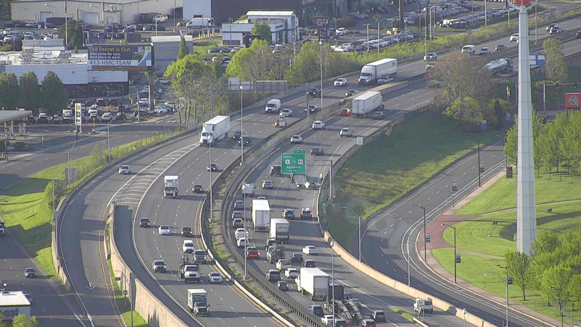 Traffic caused delays on I-91 south in Springfield due to crash