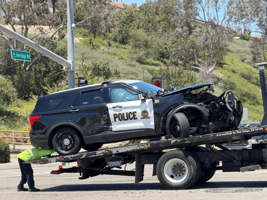 Chula Vista police cruiser involved in crash