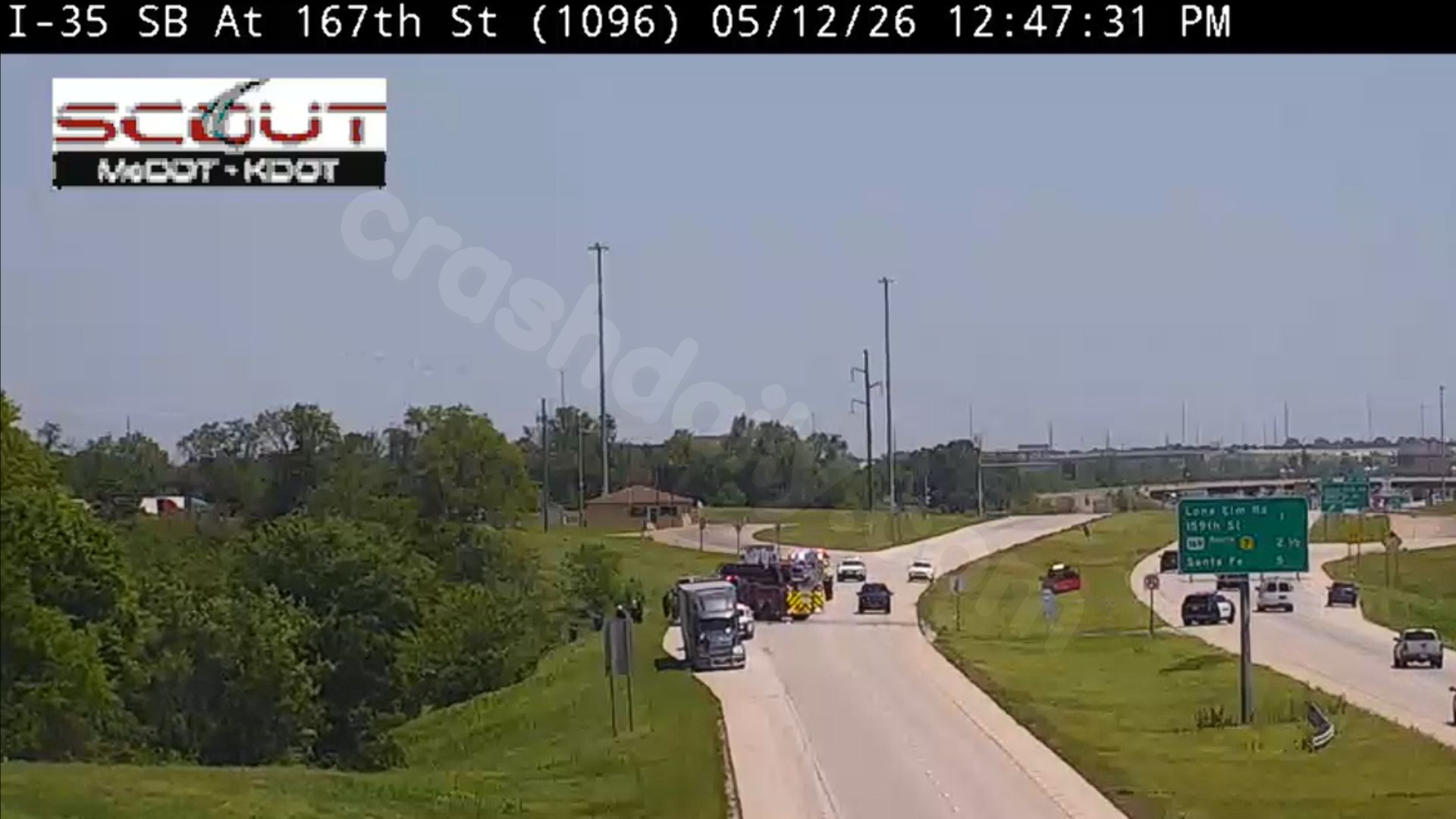 Backups persist after person killed in crash on I-35 South in Johnson County, Kansas