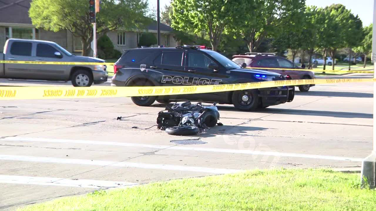 Greenfield motorcycle vs. SUV crash, rider severely injured