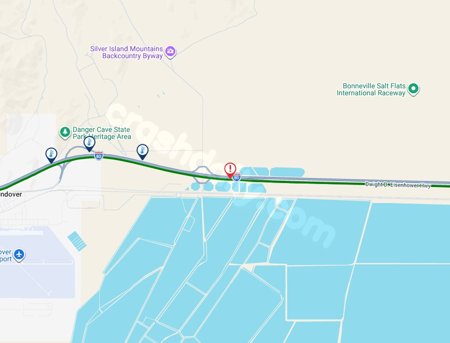 Traffic Alert: Eastbound I-80 is closed near Utah-Nevada border due to crash