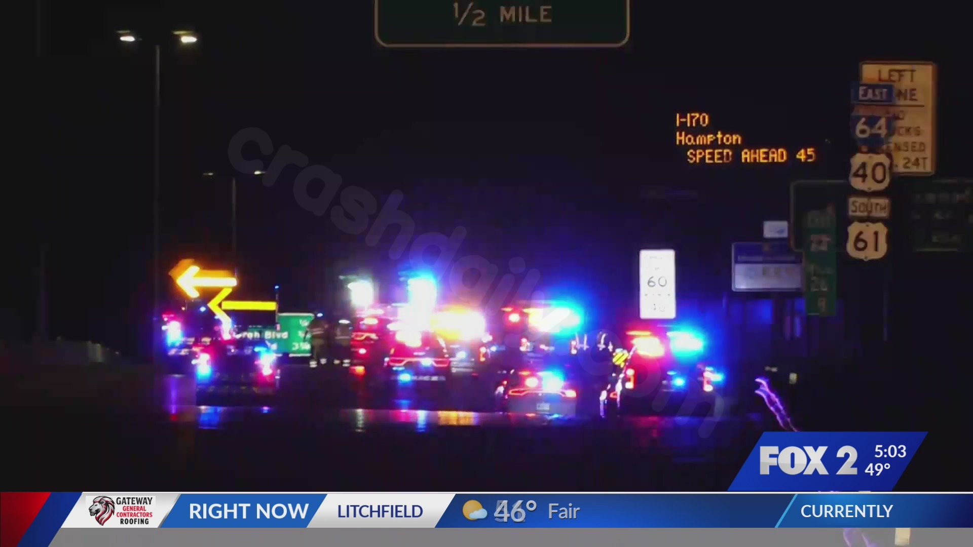 Motorcyclist killed in overnight crash on I-64