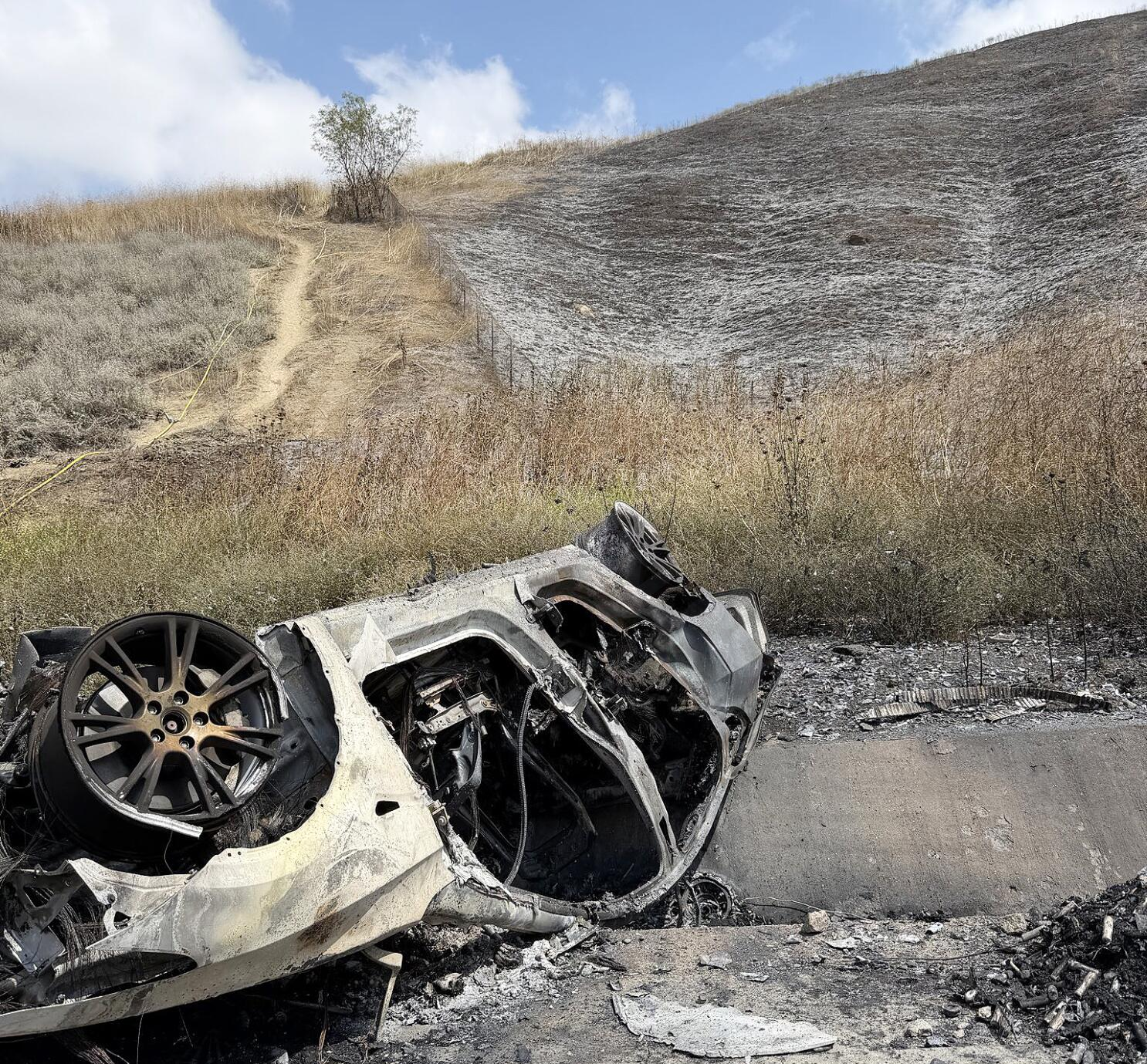 Tesla rollover crash sparked Chino Hills fire that forced people from their homes, officials say