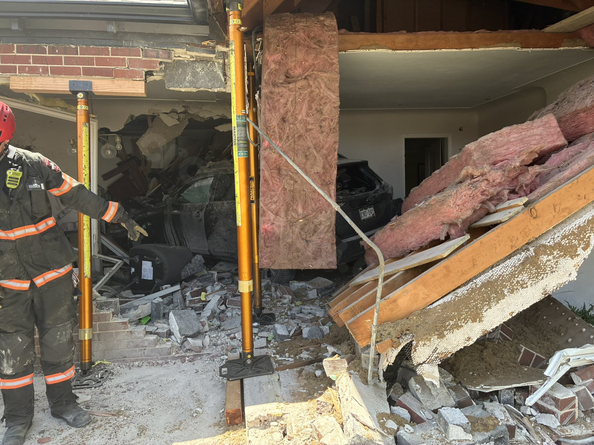 Car crashes into Denver home, catches fire; Driver taken to hospital