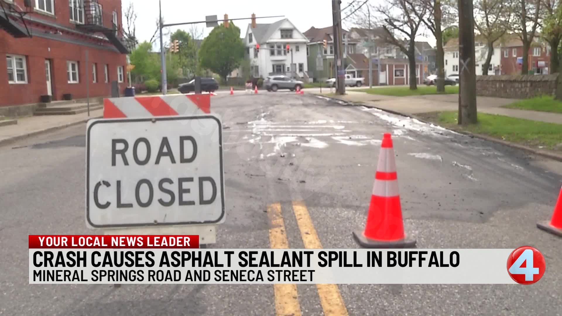 Cleanup underway after asphalt spill near Mineral Springs, Seneca