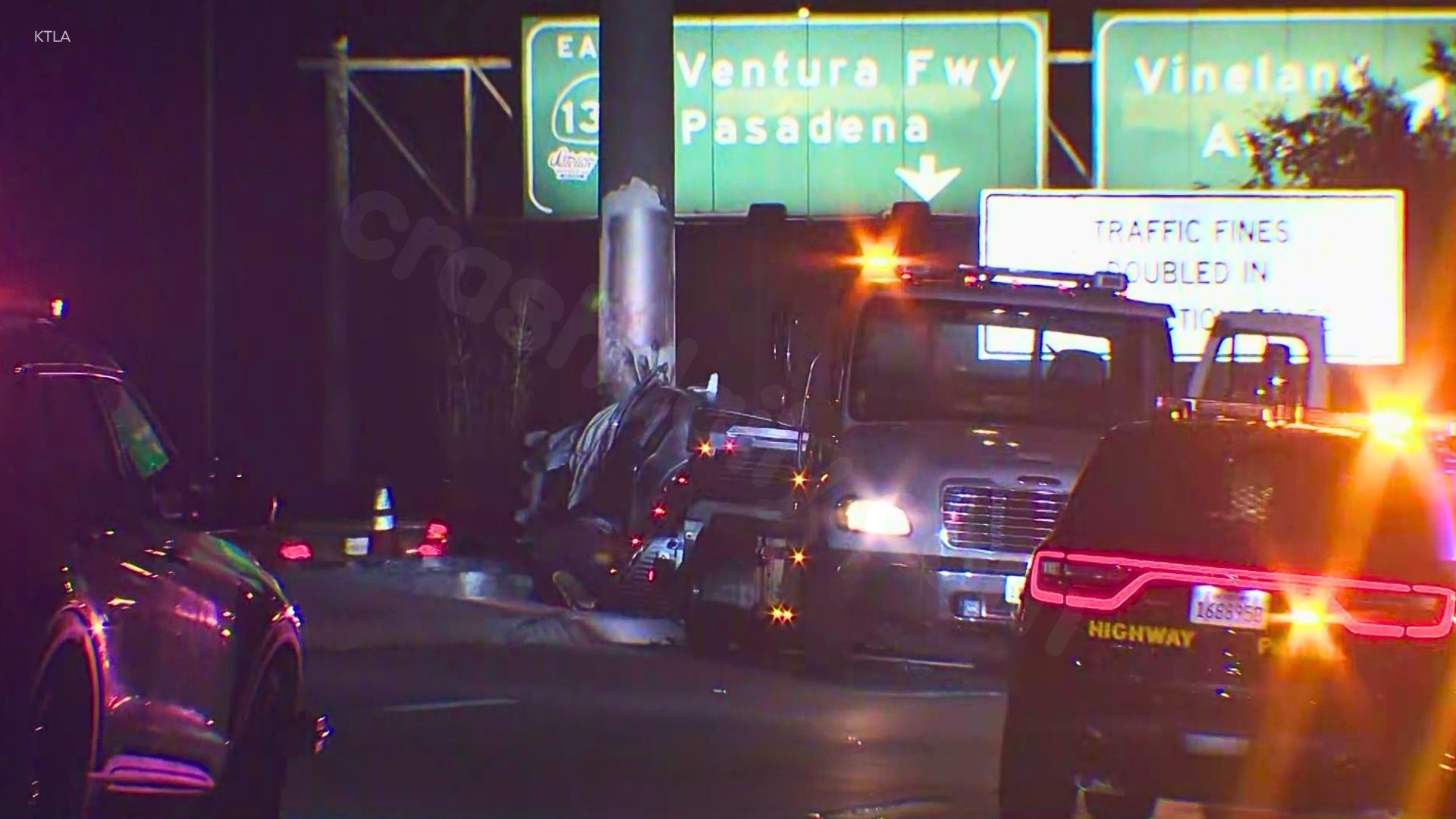 Deadly overnight crash closes southbound 101 through Studio City