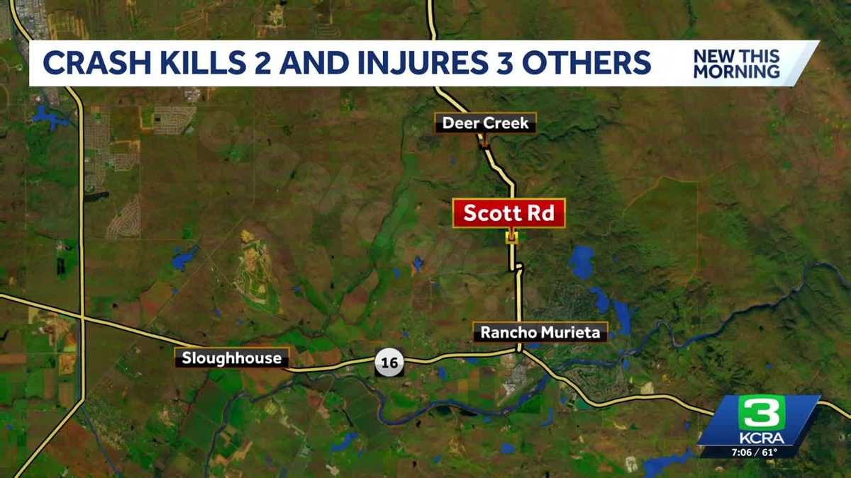 2 teenagers die, 3 others hurt after car crashes into tree in Sacramento County
