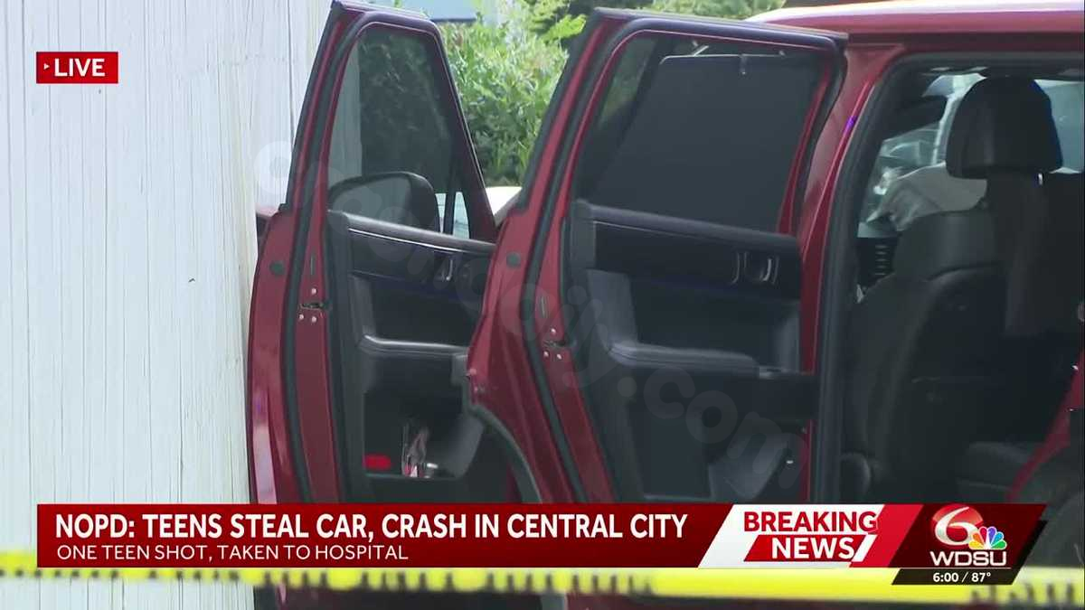 A 15-year-old and another teen stole a car and crashed in New Orleans, police say