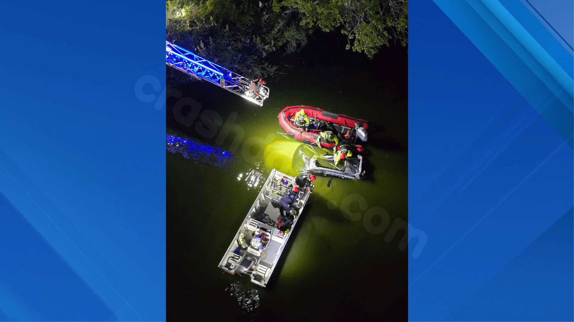 Car plunges into Hackensack River in multi-vehicle crash