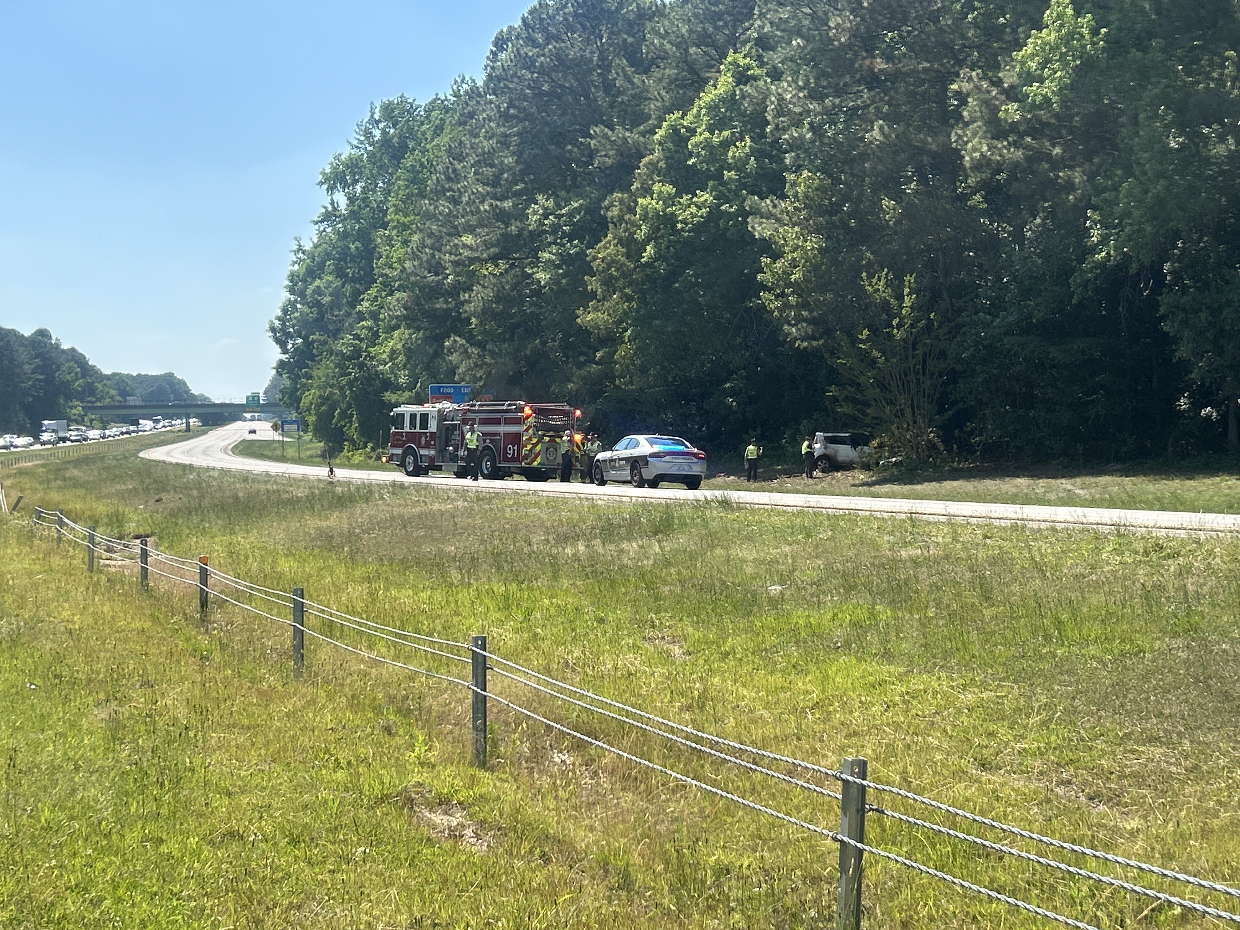 Driver dead in fiery single-car crash on US-64 near Zebulon: NCSHP