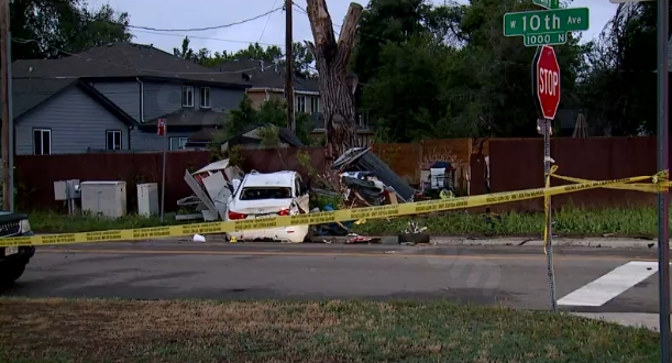 Vehicle goes airborne, hits home overnight in Denver: Police