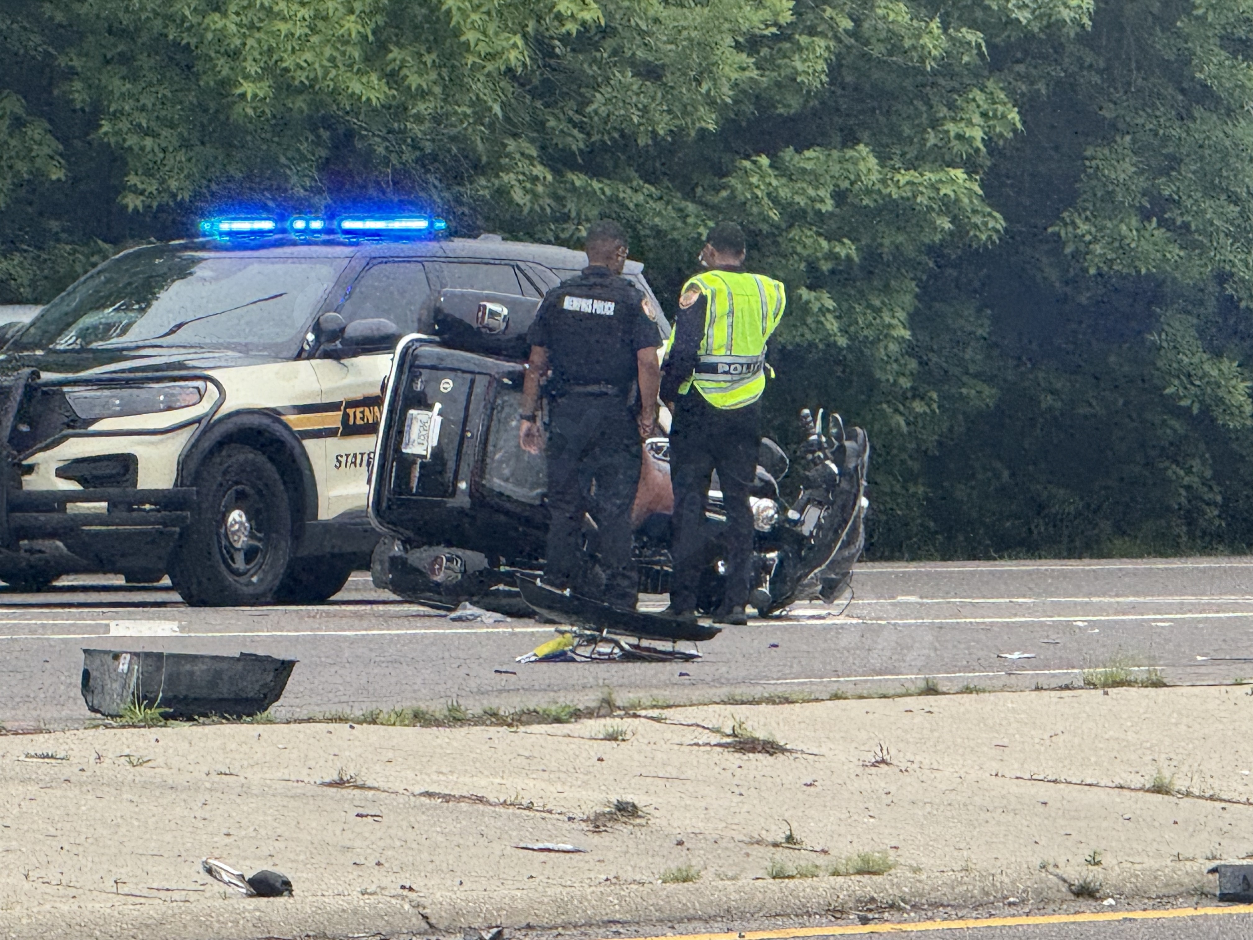 Motorcycle crash leaves 1 critical, 1 detained near Cordova