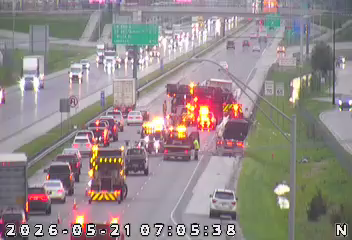 Part of I-65 northbound closed near Whitestown