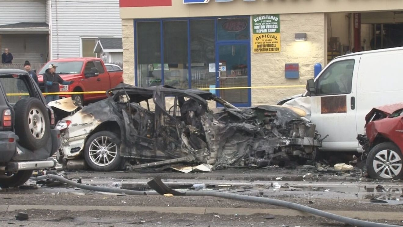 Speeding driver charged in fiery 8-vehicle pileup crash in Batavia