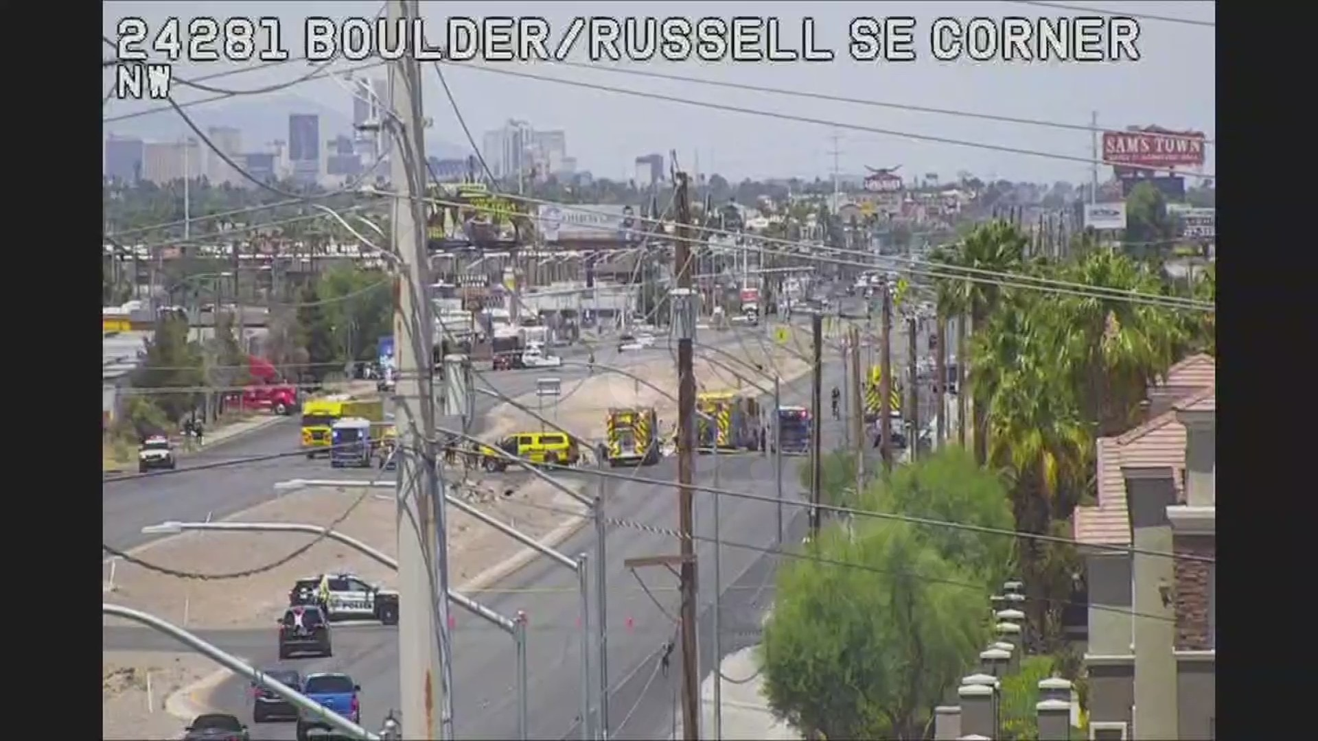 1 dead, 2 with life-threatening injuries after crash near Boulder Highway, Russell Road
