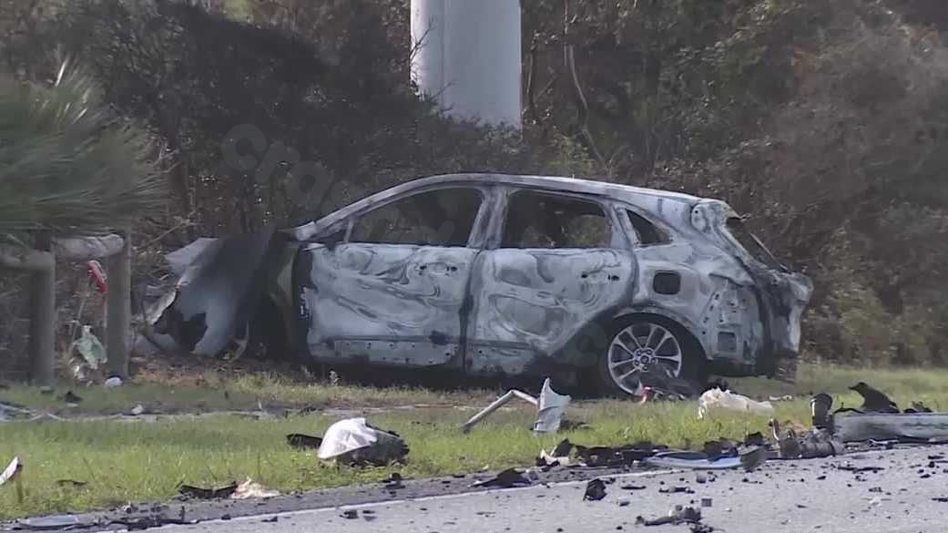 Driver ejected and killed after car bursts into flames in wrong-way chase on US 1