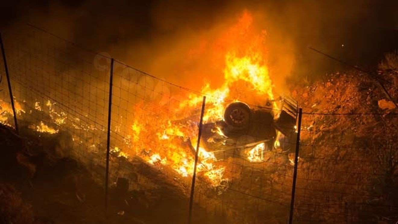 Vehicle rollover injures four, ignites brush fire off I-15 in Southern Utah