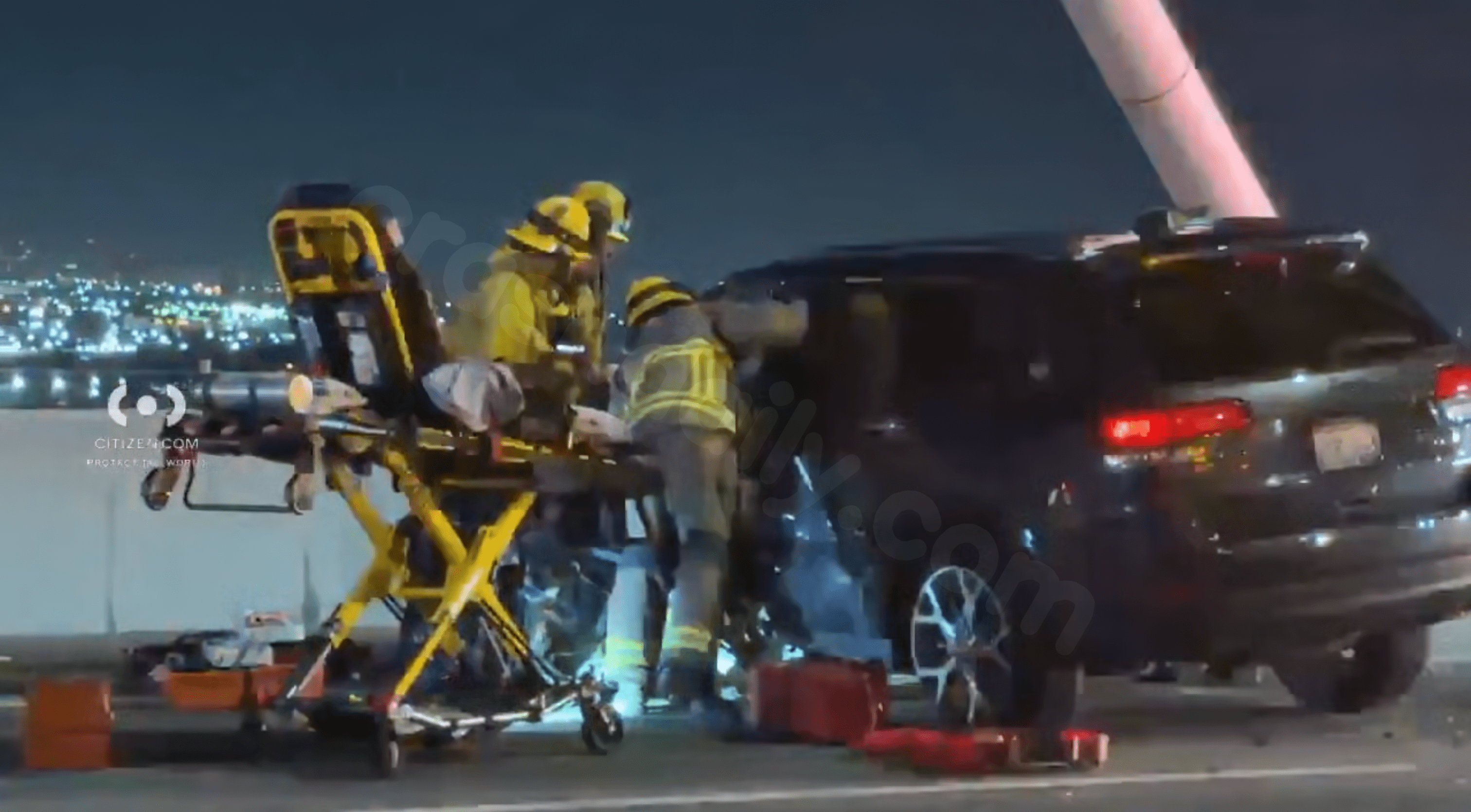 Violent wrong-way bridge crash leaves 2 hospitalized