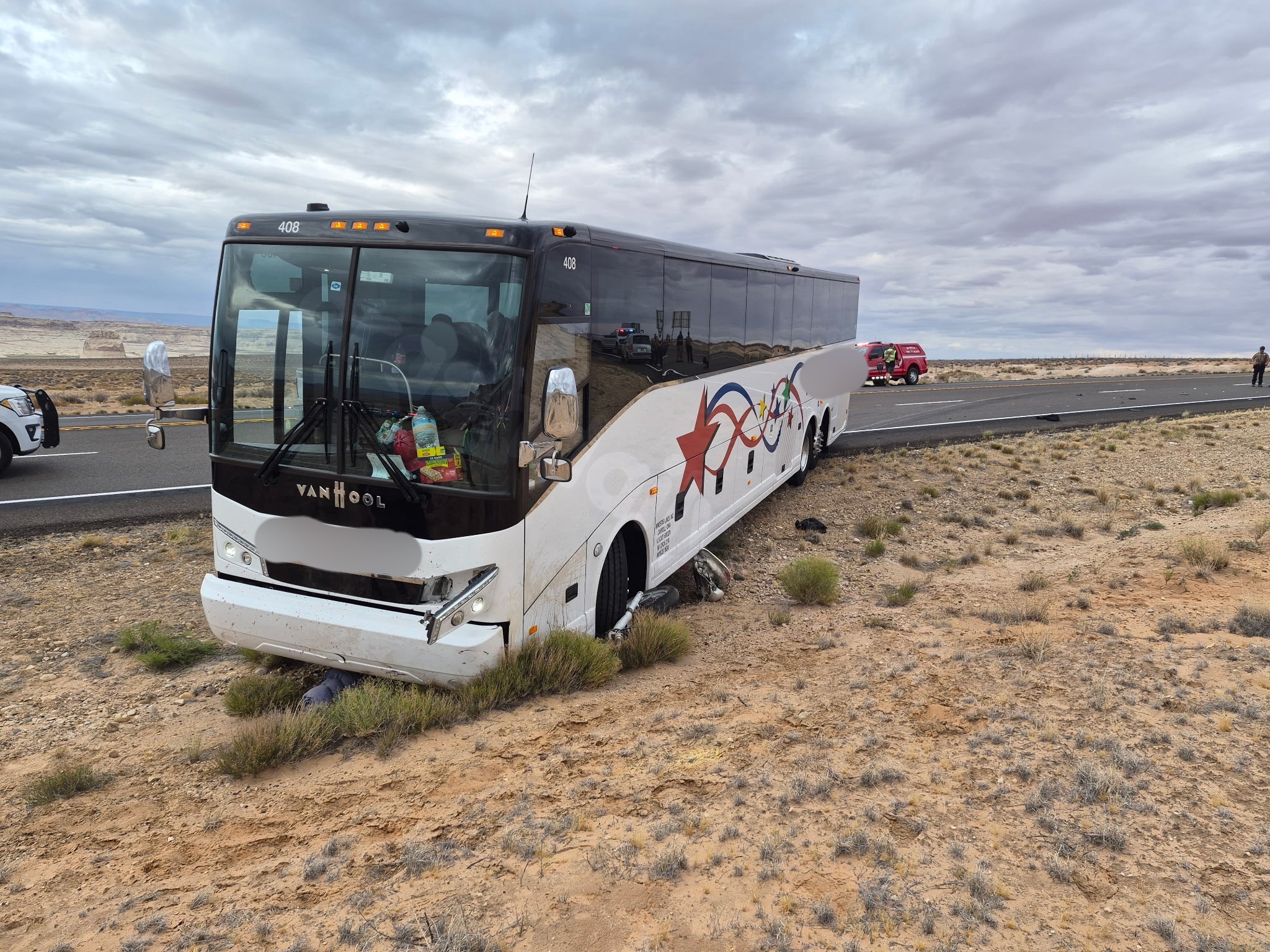 One dead, one hospitalized after tour bus collides with motorcycle on US-89, officials confirm