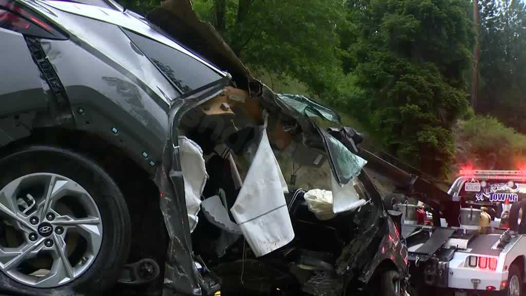 1 dead, 3 others injured after SUV veers road and crashes into river in El Dorado County, CHP says