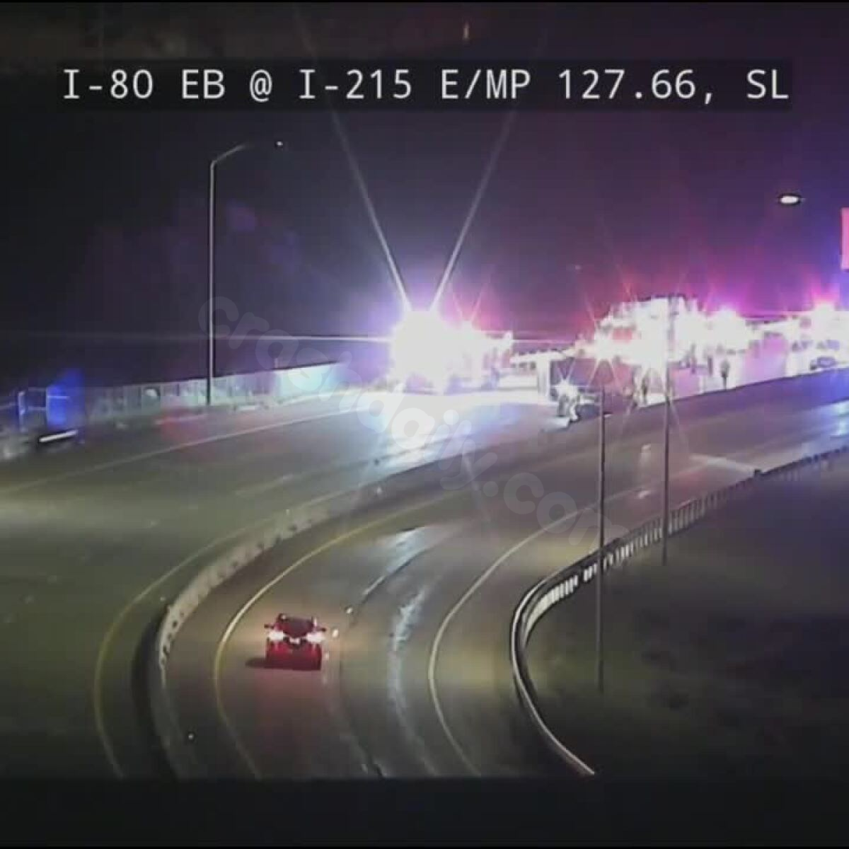 Two hospitalized following wrong-way crash on I-215