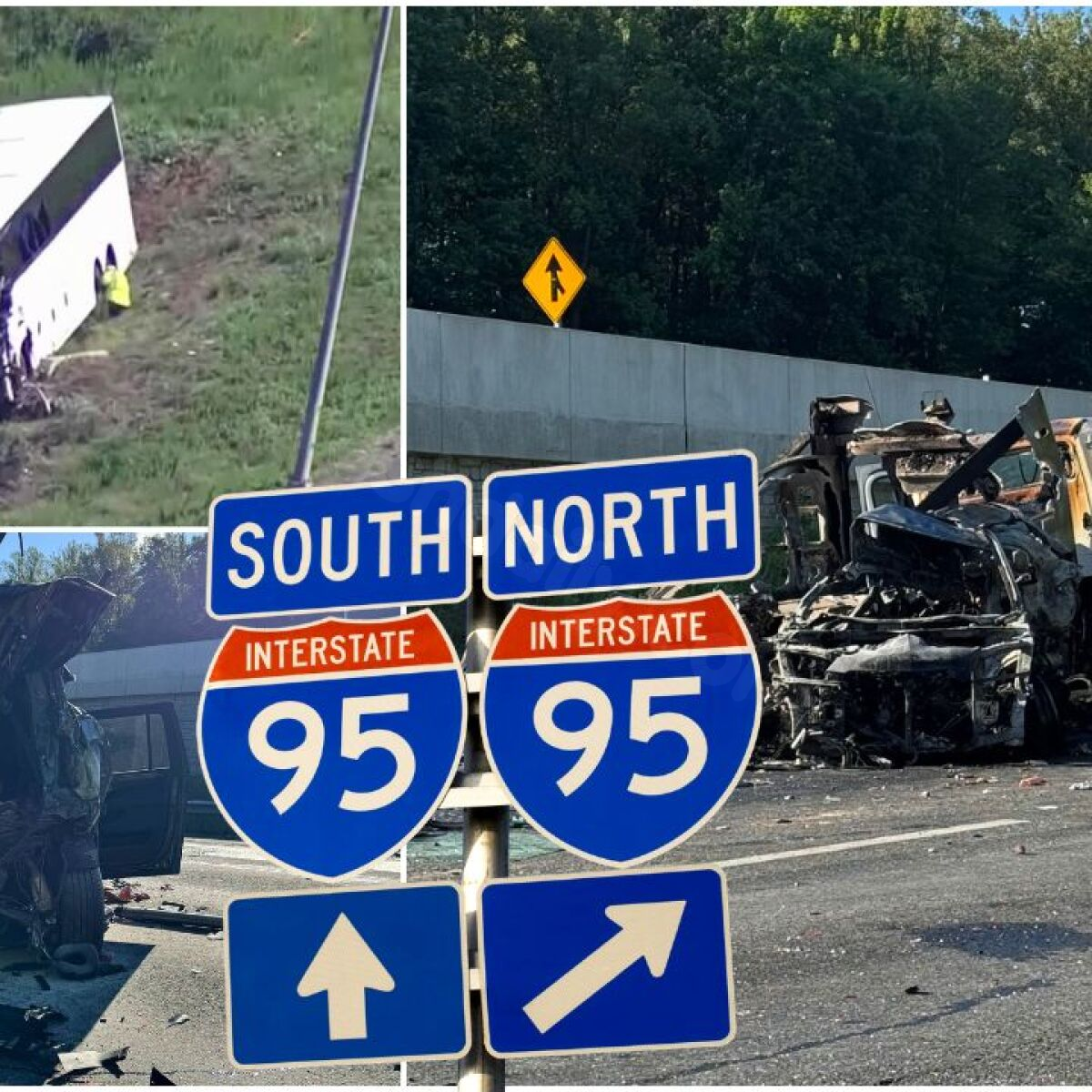 3 adults, 2 children killed in Virginia I-95 bus crash, troopers say