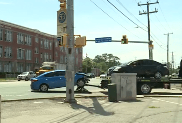 Crash on Battlefield Boulevard South leaves car overturned, 1 person injured