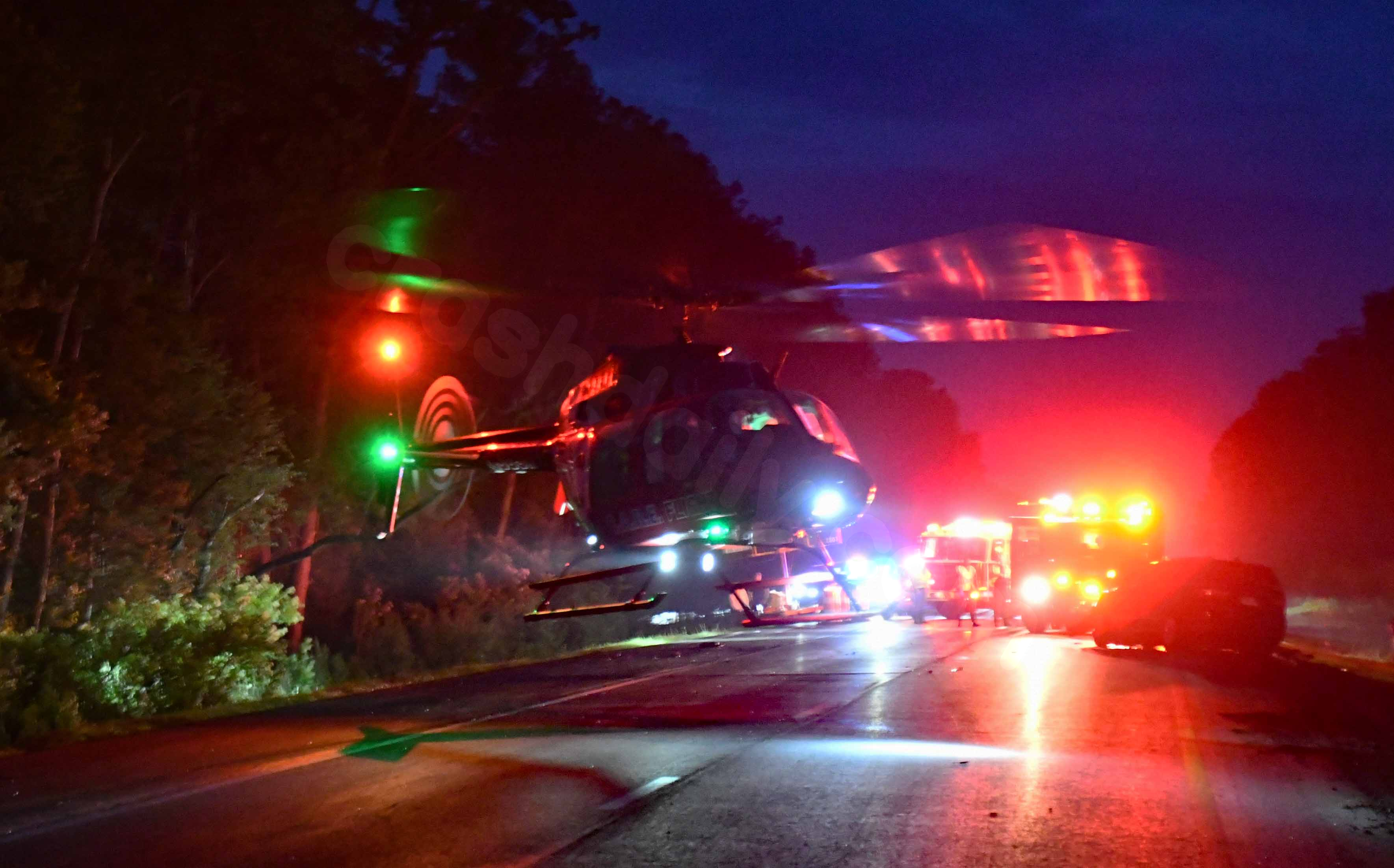 Medical helicopter requested after Interstate 95 car crash: CCFR