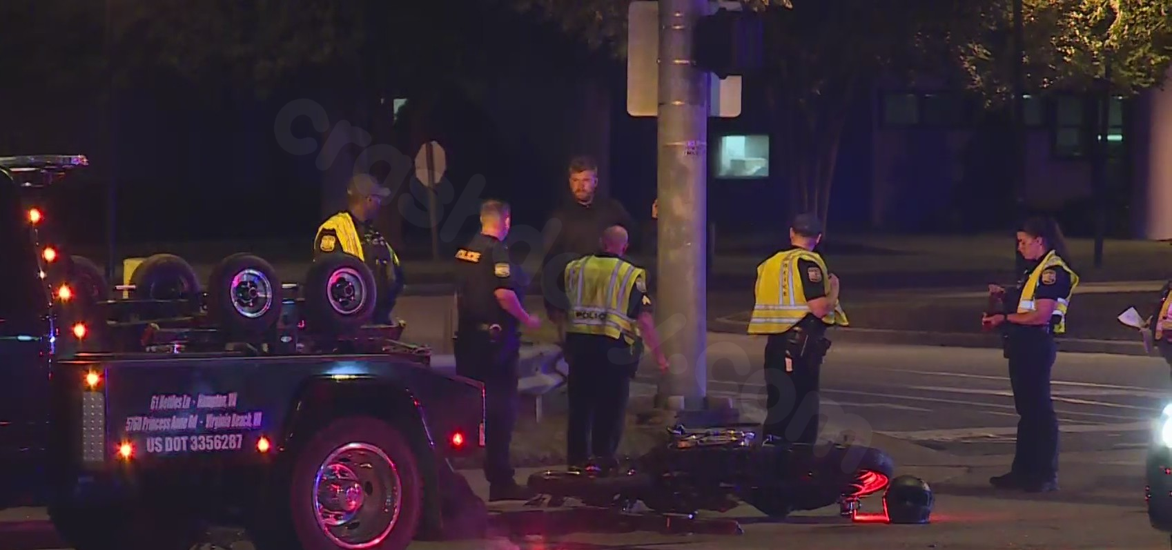 Motorcycle and vehicle collision under investigation at Princess Anne and Baxter Road
