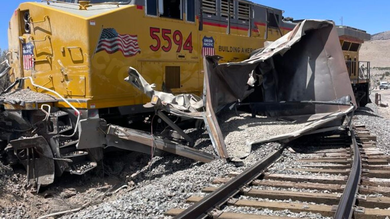 Train derails after crash with semi-truck at Juab County railroad crossing
