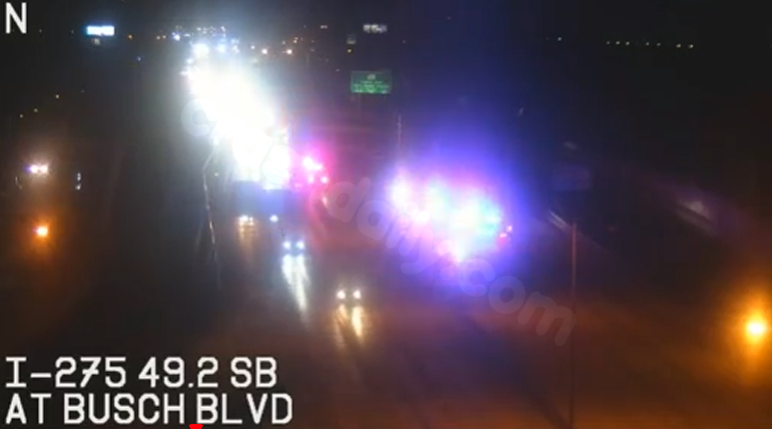 1 dead, 1 hospitalized after fiery 3-car crash on I-275 in Tampa