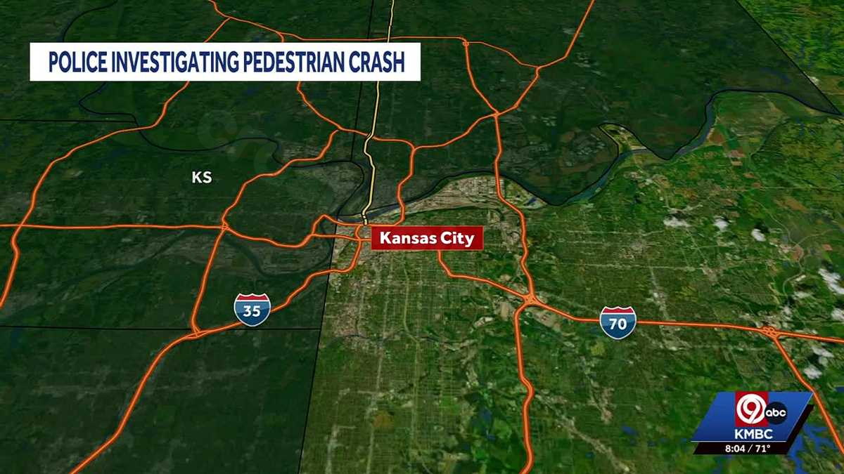 Pedestrian hit during car crash in Kansas City neighborhood
