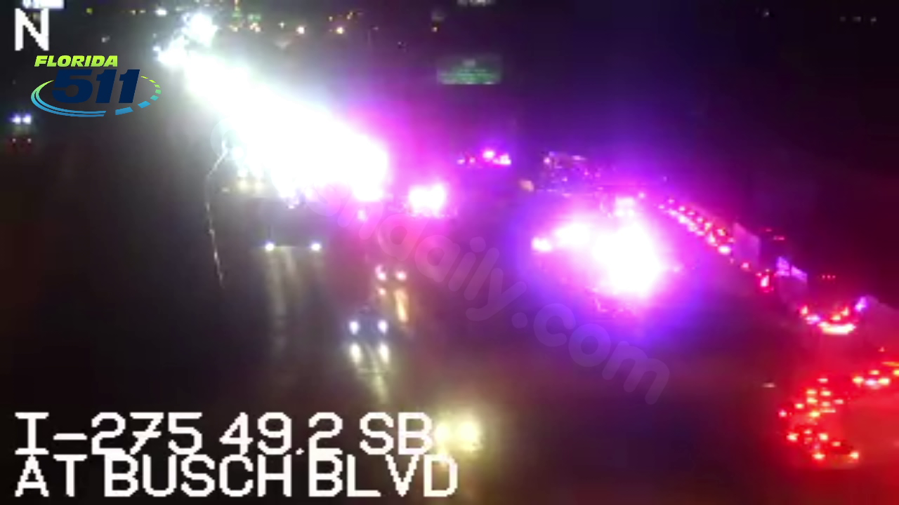 Tampa fiery crash: wrong-way driver fleeing hit-and-run causes chain-reaction crash