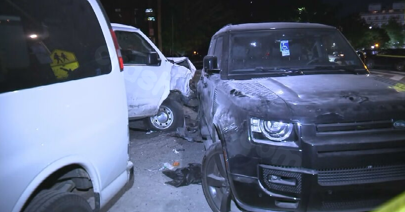 Man dead after crash pins him against car in South Philadelphia