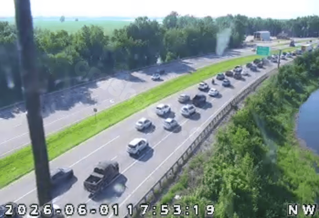 Accident slows traffic on Highway 41 in Vanderburgh County