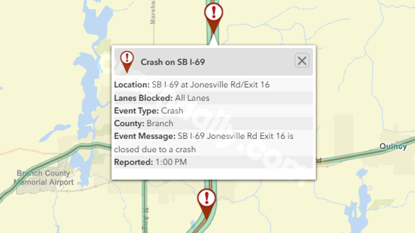 TRAFFIC ALERT: I-69 near Coldwater shut down on both sides after crash