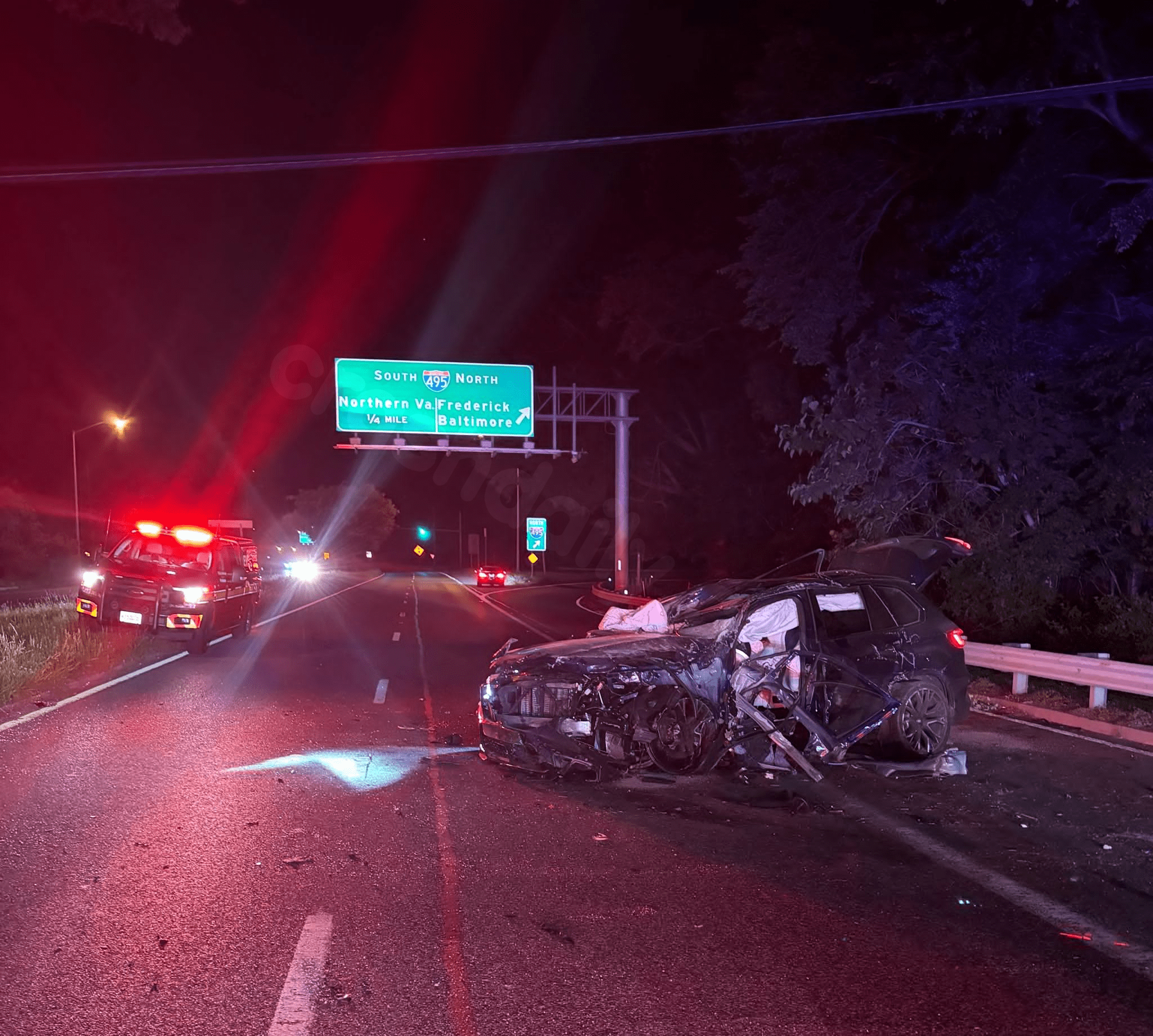 Five hurt in Montgomery County rollover crash
