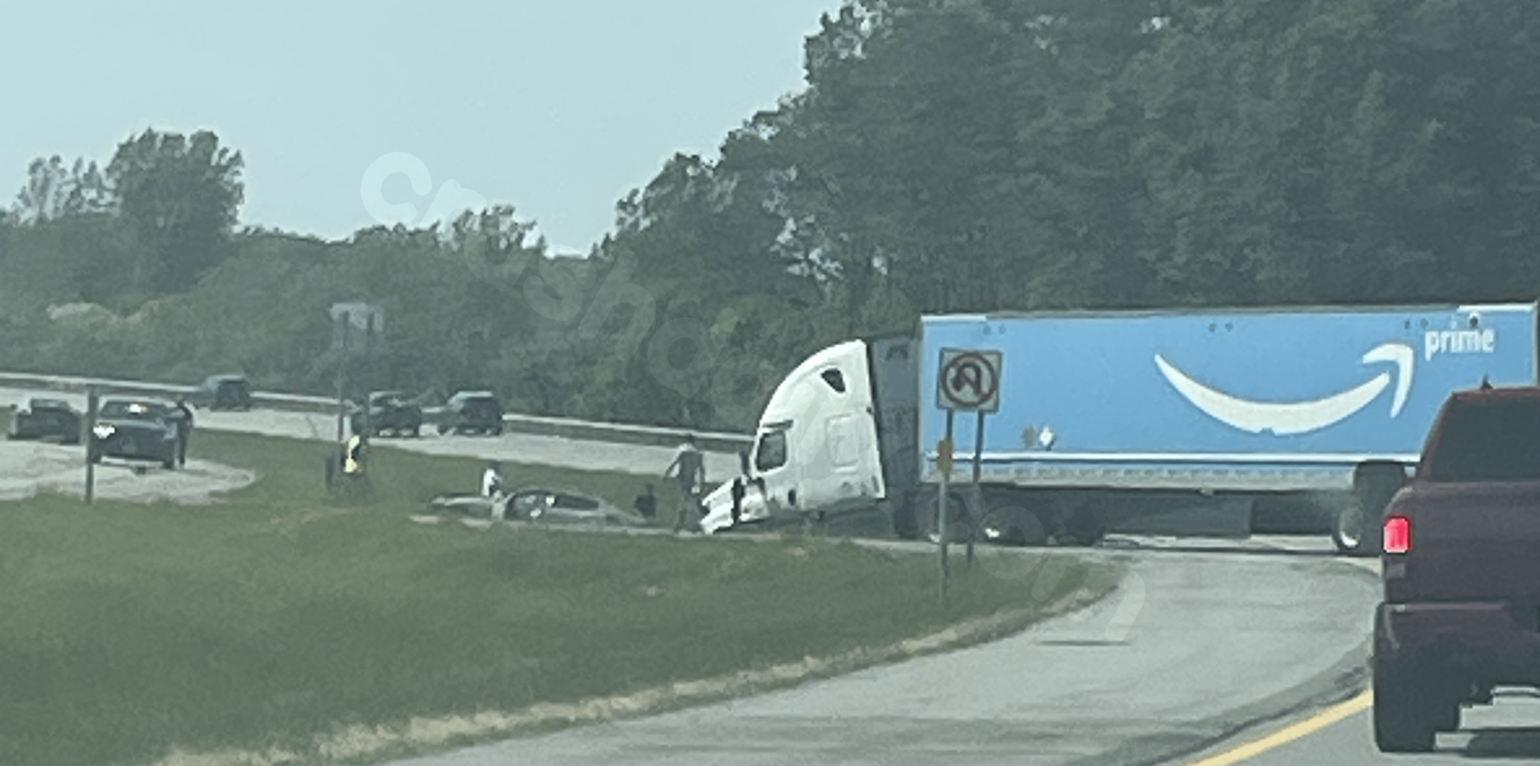 Amazon tractor-trailer crash cleared on Route 531